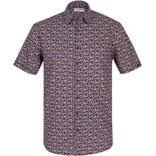 Abstract Geometric Print Short Sleeve Shirt-on sale-Fifth Avenue Menswear