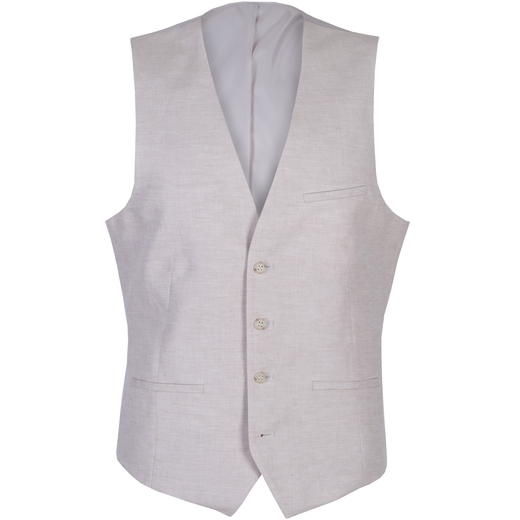 Nick Linen & Cotton Blend Waistcoat-wedding-Fifth Avenue Menswear