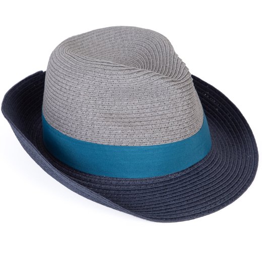 Two-tone Straw Trilby Hat-new online-Fifth Avenue Menswear