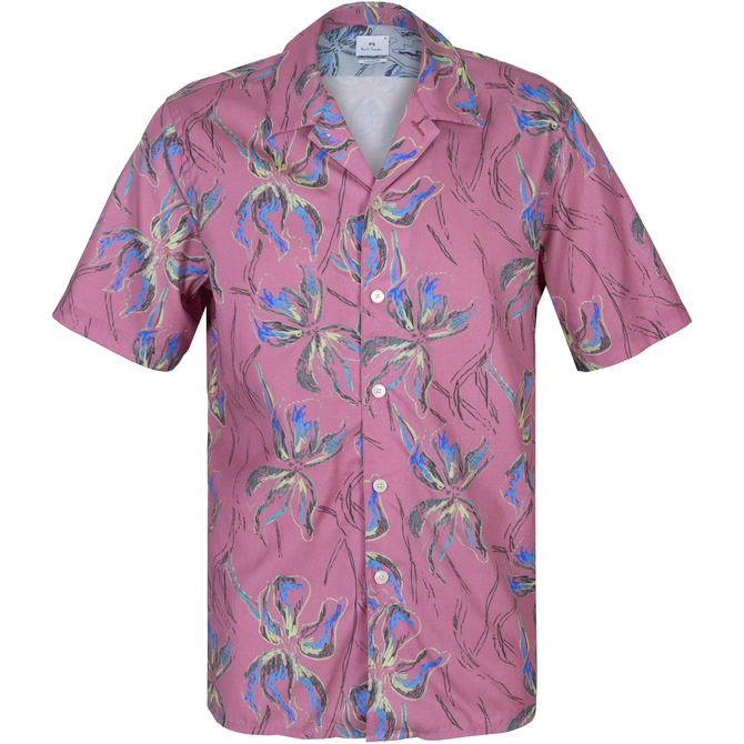 Classic Fit Floral Print Short Sleeve Shirt