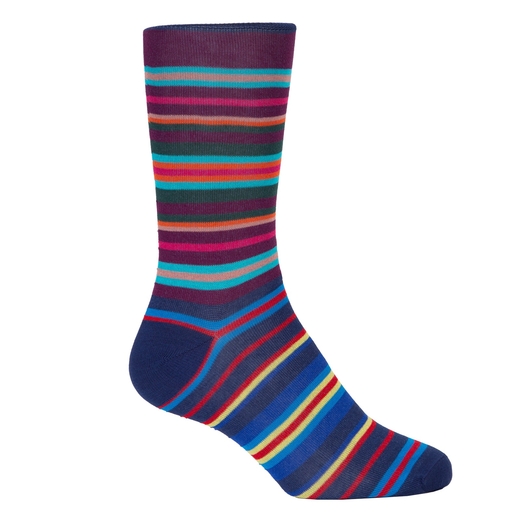 Duncan Stripe Italian Fine Cotton Socks-new online-Fifth Avenue Menswear