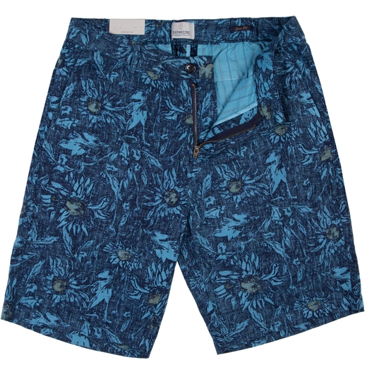 Flower Print Linen Beach Short-holiday-Fifth Avenue Menswear