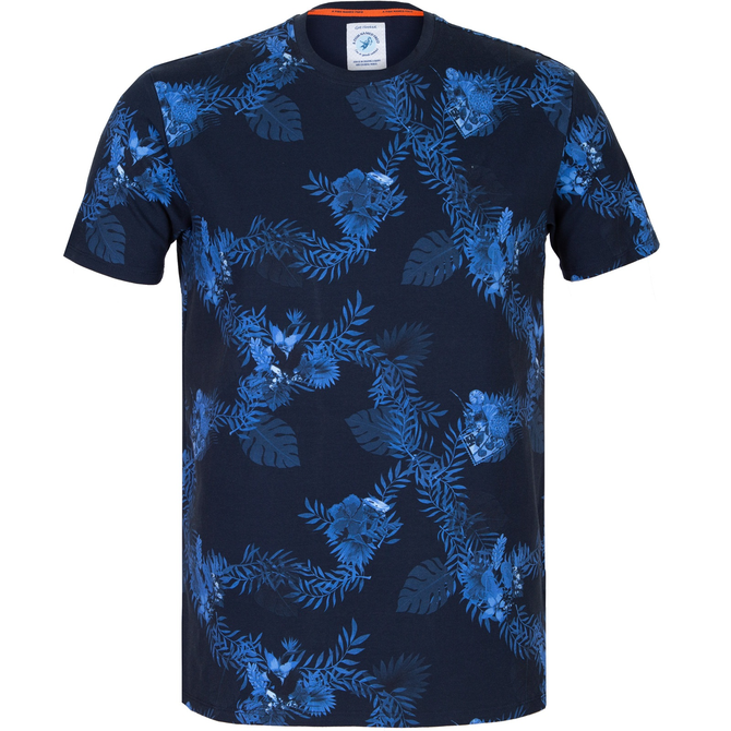 Slim Fit Leaf Print T-Shirt