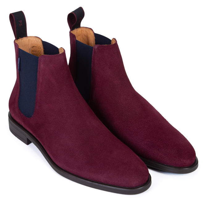 Cedric Burgundy Suede Chelsea Boots