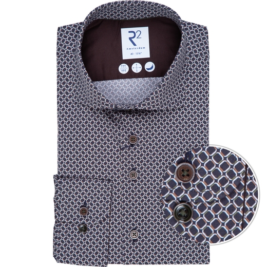 Geometric Print Stretch Cotton Dress Shirt-new online-Fifth Avenue Menswear