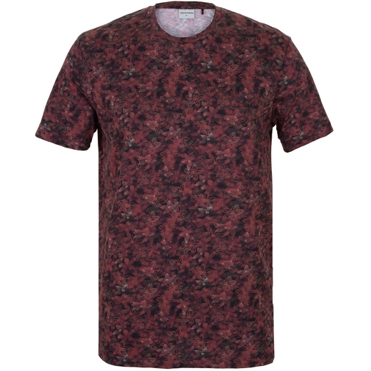 Slim Fit Abstract Floral Print T-Shirt-new online-Fifth Avenue Menswear