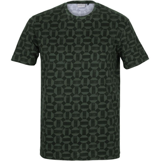 Slim Fit Geometric Print T-Shirt-new online-Fifth Avenue Menswear