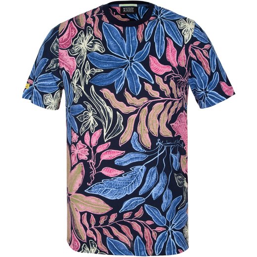 Regular Fit Nocturnal Floral Print T-Shirt-new online-Fifth Avenue Menswear