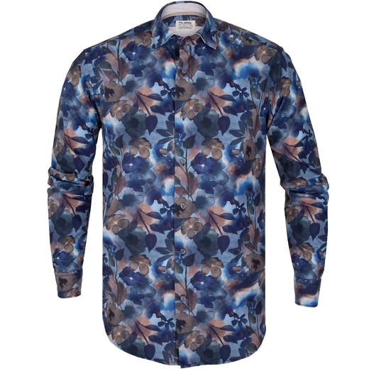 Treviso Large Floral Print Casual Shirt-new online-Fifth Avenue Menswear