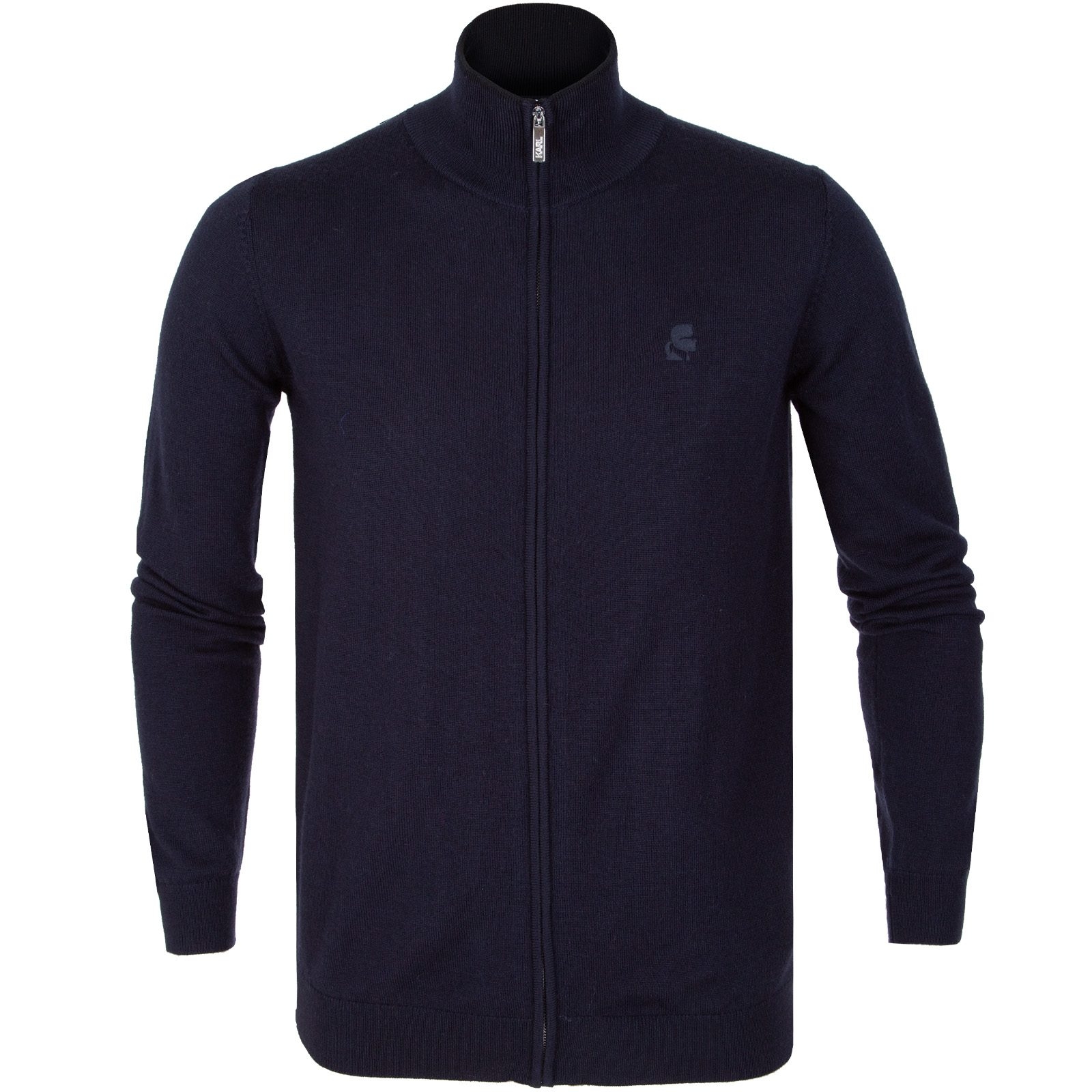 Luxury Fine Merino Zip-Up Turtle Neck Cardigan - DESIGNERS-Karl 