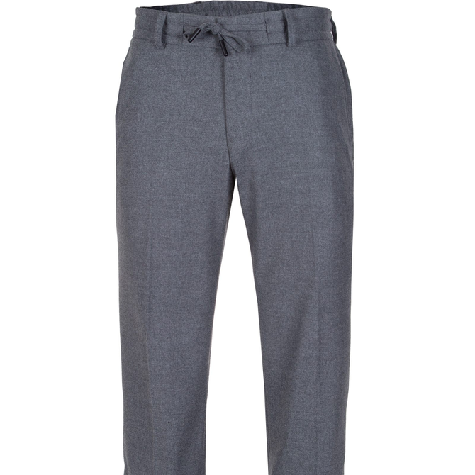 Pace Grey Drawstring Stretch Knit Trousers