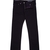 Black Slim Fit Stretch Denim Jeans With Purple Stitching