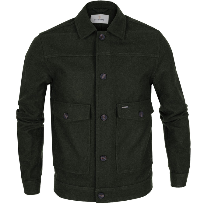 Dennis Wool Blend Military Style Casual Jacket