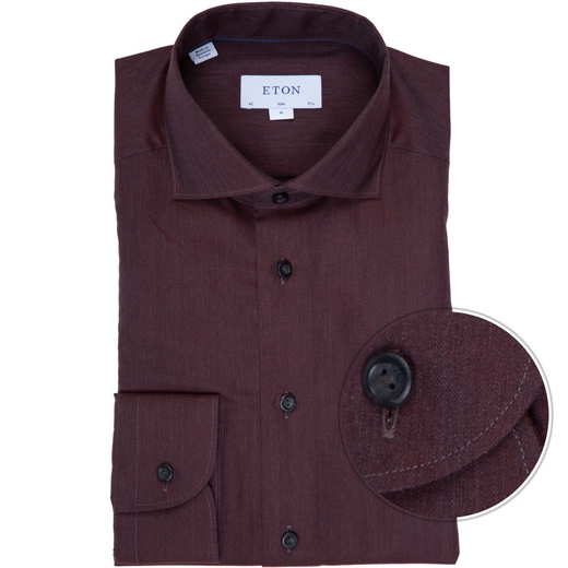 Slim Fit Herringbone Melange Dress Shirt-on sale-Fifth Avenue Menswear