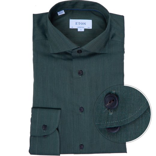 Contemporary Fit Herringbone Melange Dress Shirt-new online-Fifth Avenue Menswear