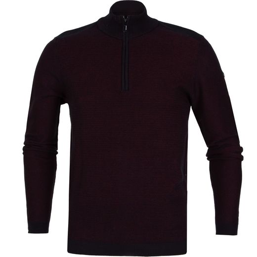 Two Colour 1/2 Zip Turtle Neck Pullover-new online-Fifth Avenue Menswear