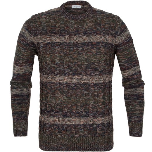 Jacquard Cable Knit Pullover-on sale-Fifth Avenue Menswear