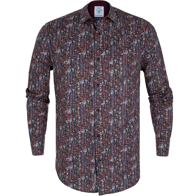 Broadway Print Stretch Cotton Shirt