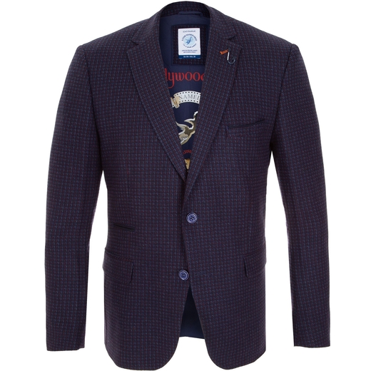 Small Check Wool Blend Blazer-on sale-Fifth Avenue Menswear