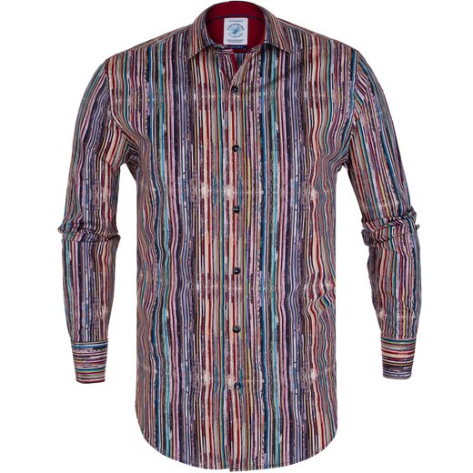 Record Covers Print Stretch Cotton Shirt-on sale-Fifth Avenue Menswear
