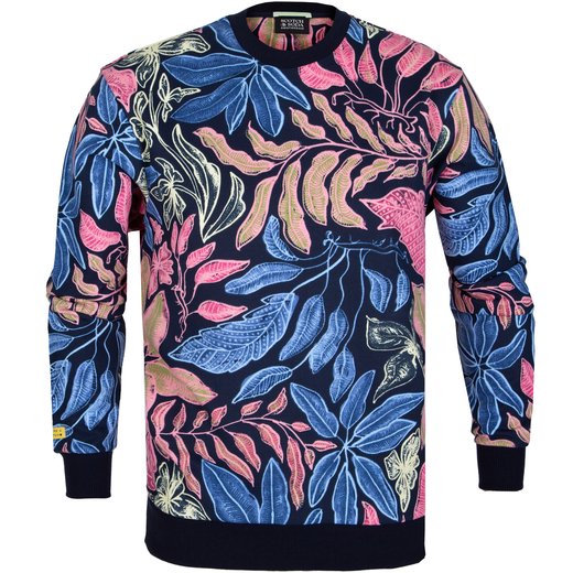Big Floral Print Sweatshirt-on sale-Fifth Avenue Menswear