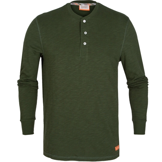 Regular Fit Cotton Henley T-Shirt-on sale-Fifth Avenue Menswear