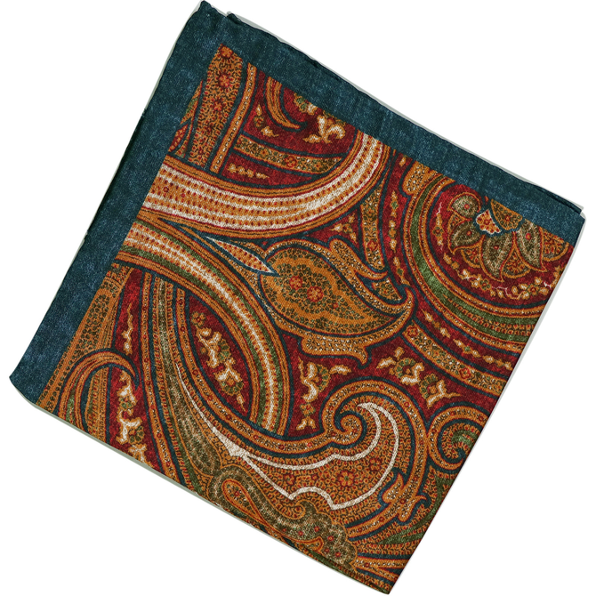 Paisley Pattern Silk Pocket Square