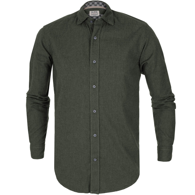 Treviso Melange Cotton Flannel Shirt