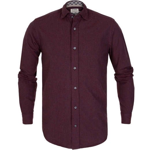 Treviso Melange Cotton Flannel Shirt-new online-Fifth Avenue Menswear