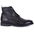 Black Pampero Zip & Lace Italian Leather Boots