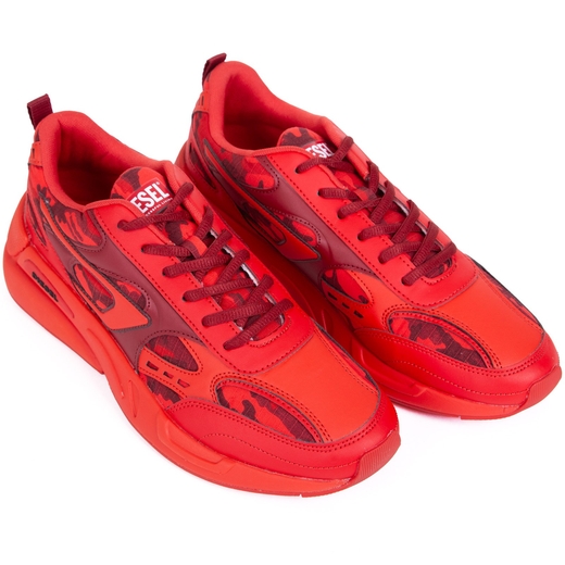 Red Serendipity Sport Print Trainers-new online-Fifth Avenue Menswear