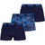 Damien 3 Pack Navy Camo Boxer Trunks