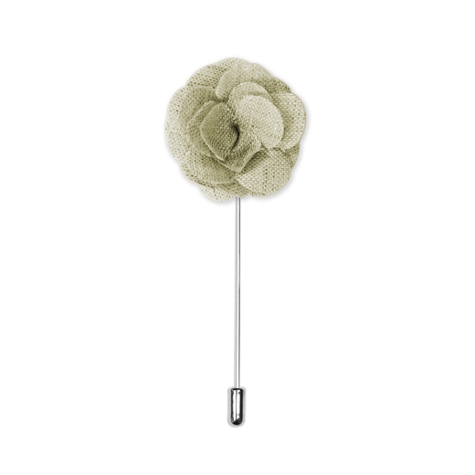 Fiorello Linen Flower Lapel Pin-new online-Fifth Avenue Menswear