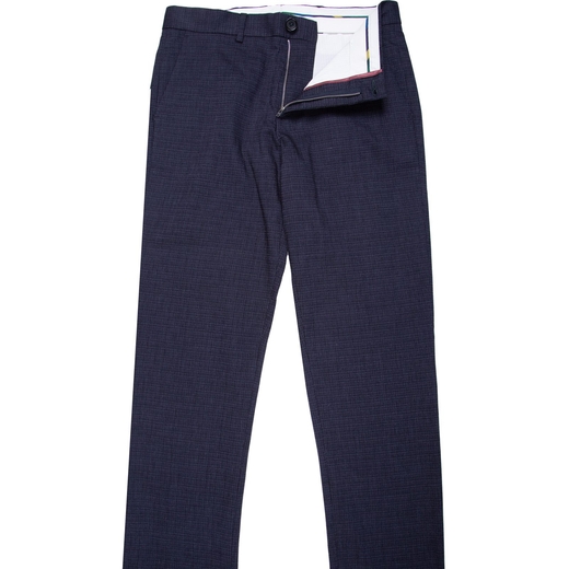 Mid Fit Stretch Cotton Check Trouser-new online-Fifth Avenue Menswear