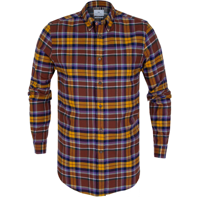 Brushed Flannel Cotton Check Shirt