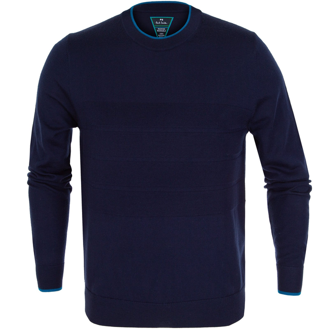 Jacquard Stripe Merino Wool Pullover