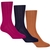 3 Pack Plain Rib Cotton Socks