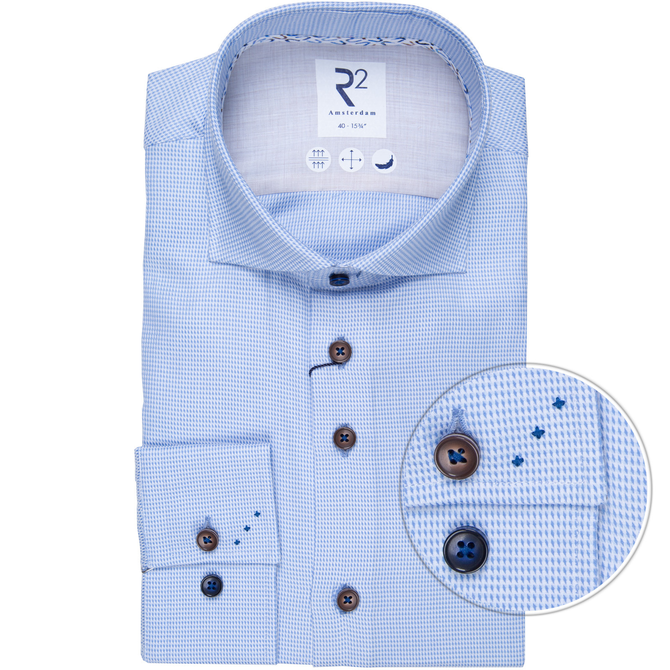 Pied-de-Poule 2-Ply Cotton Dress Shirt