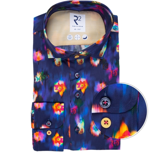 Bright Floral Stretch Cotton Dress Shirt-new online-Fifth Avenue Menswear