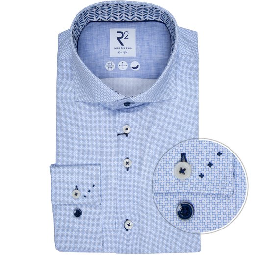 Small Geometric Print Stretch Cotton Dress Shirt-new online-Fifth Avenue Menswear