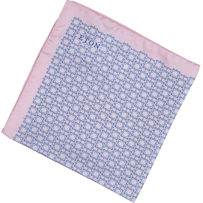 Geometric Print Silk Pocket Square