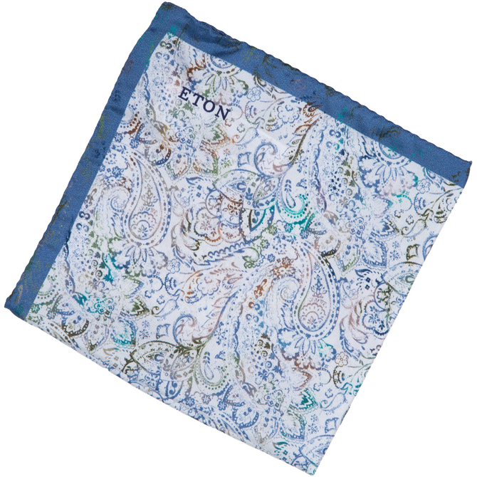 Paisley Print Silk Pocket Square