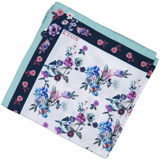 Floral Print Silk Pocket Square-new online-Fifth Avenue Menswear