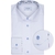 Slim Fit Luxury Cotton Twill Dress Shirt With Floral Print Trim