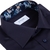 Slim Fit Luxury Cotton Twill Dress Shirt With Floral Print Trim