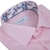 Slim Fit Luxury Cotton Twill Dress Shirt With Floral Print Trim