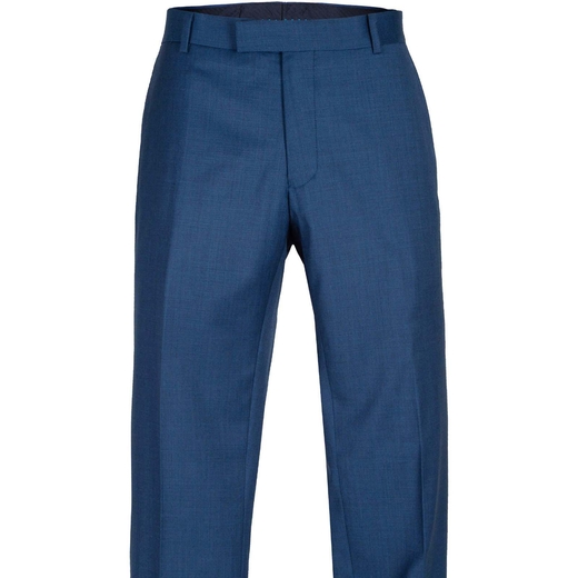 Caper Blue Wool Dress Trouser-wedding-Fifth Avenue Menswear