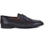 Silas Black Leather Slipon Loafers