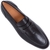 Silas Black Leather Slipon Loafers