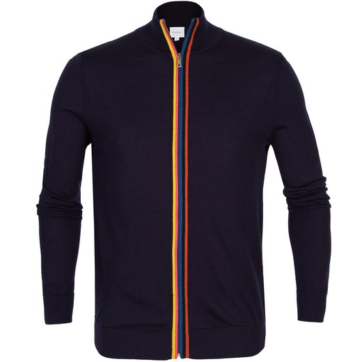 Artist Stripe Zip-Up Merino Wool Cardigan-new online-Fifth Avenue Menswear